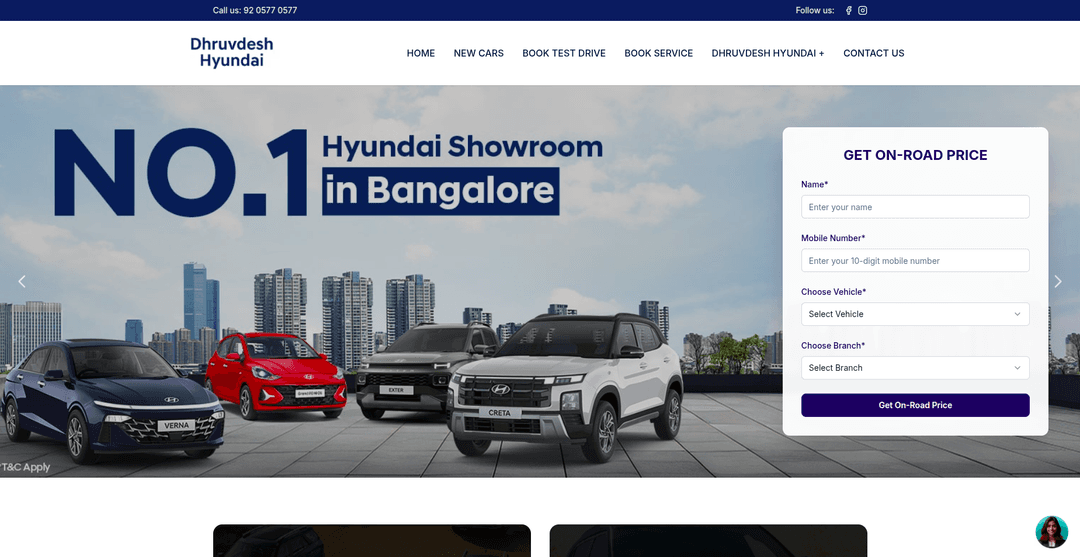 Dhruvdesh Hyundai (Company Project)