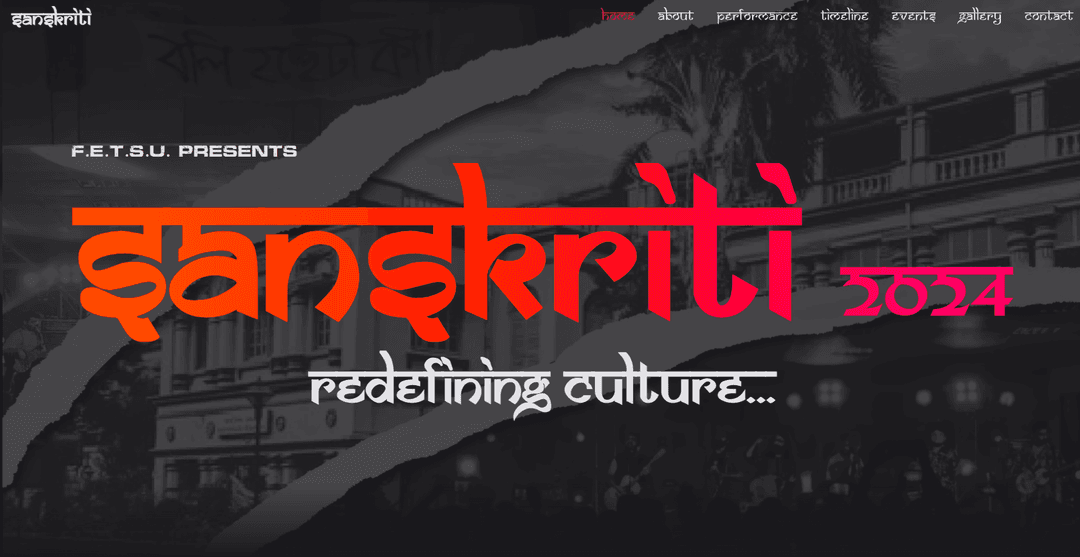 Sanskriti 2k24 (Freelance Project)